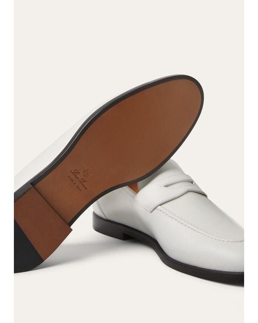 Loro Piana White Sergio Loafer