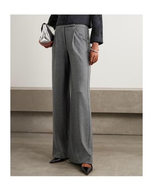 Veronica Beard Gray Straight-Leg Casual Pants
