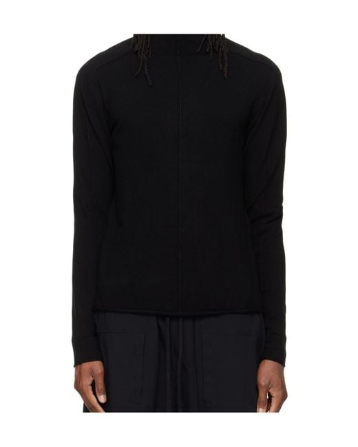 Thom Krom Black Long-Sleeved Sweater for men