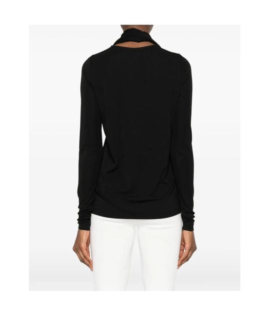 Totême Black Totême Long-Sleeved High-Neck Top