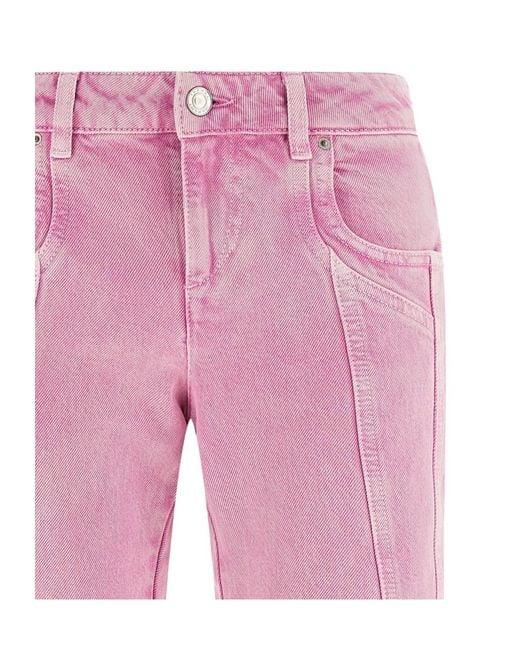 Isabel Marant Pink Isabel Marant Étoile Jaylis Straight Leg Jeans