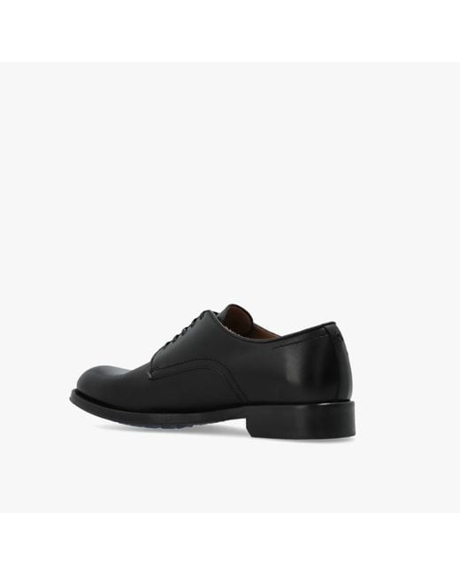 Paul Smith Black Plain Toe Derby Shoes for men