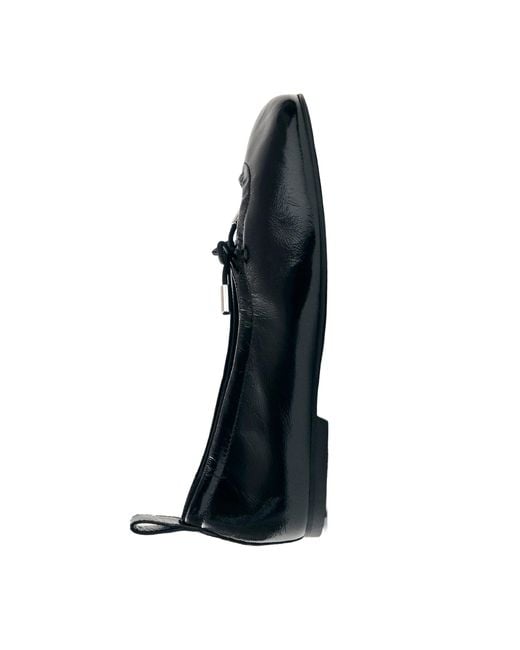 Alohas Black Rosalind Onix Leather Ballet Flats