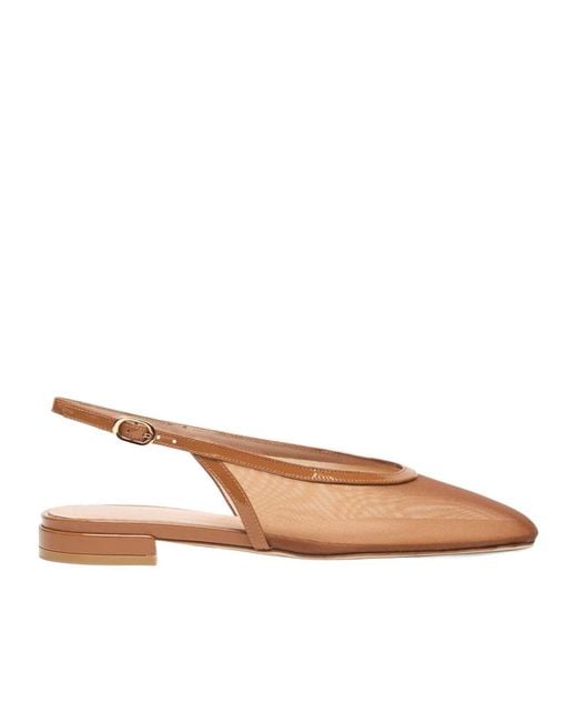 Stuart Weitzman Brown Bareitall Slingback