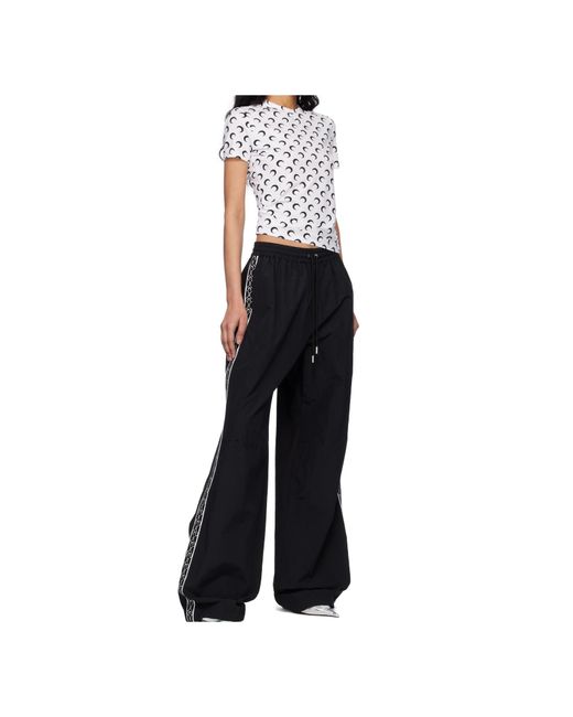 MARINE SERRE White Crescent Print Crewneck T-Shirt