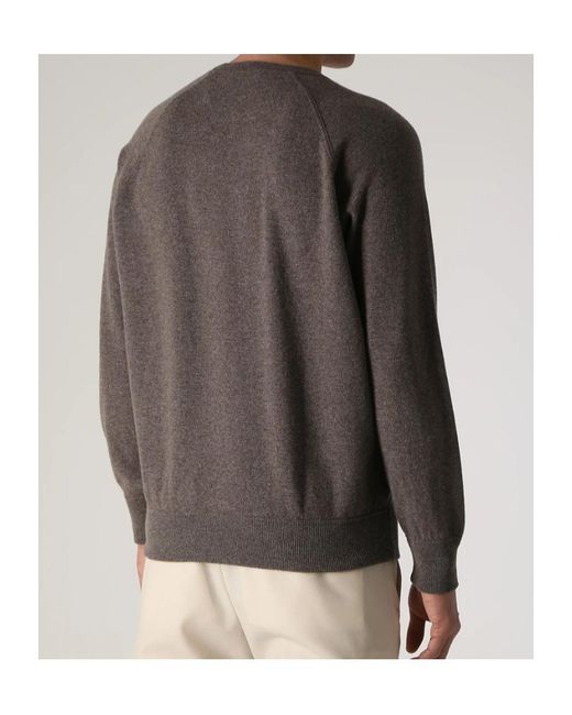 Gran Sasso Gray Long-Sleeve Crew-Neck Sweater for men
