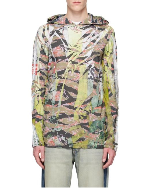 DIESEL White T-Gillis Hoodie for men