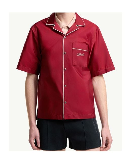 Moncler Embroidered Logo Short Sleeve Shirt for men