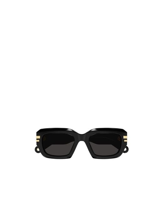 Chloé White Chloé Eyewear Rectangle Frame Sunglasses