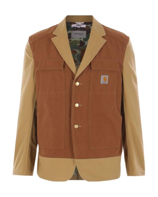 Junya Watanabe Brown X Carhartt Panelled Jacket for men