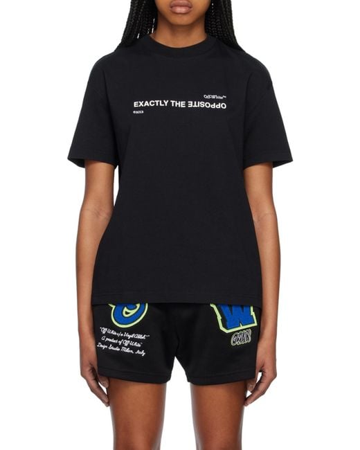 Off-White c/o Virgil Abloh Black T Shirt Logo Printed Crewneck T-Shirt