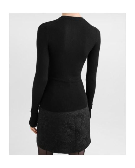 Dolce & Gabbana Black Long-Sleeve Knit Top
