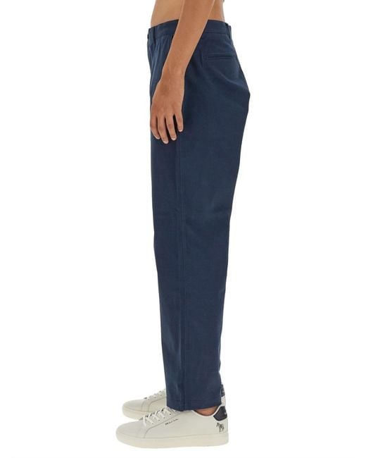 Paul Smith Blue Ps Mid Rise Slim Cut Chinos for men