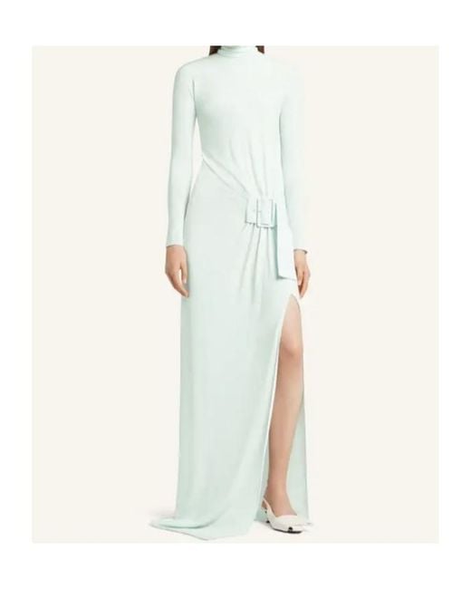 Courreges White Buckled Long Dress