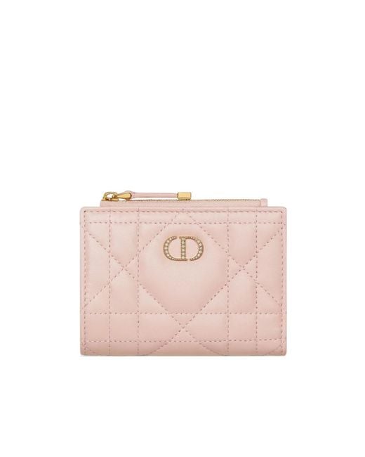 Dior Pink Caro Dahlia Wallet