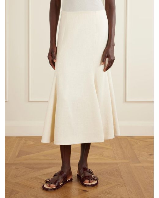 Gabriela Hearst White Fishtail Skirt