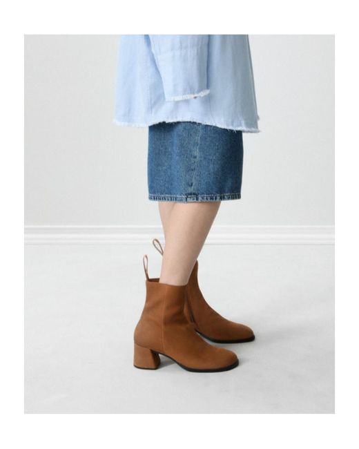 Camper Brown Kora Block-Heel Ankle Boots