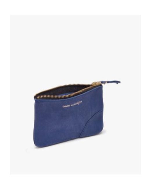 Comme des Garçons Blue Zip Wallet for men