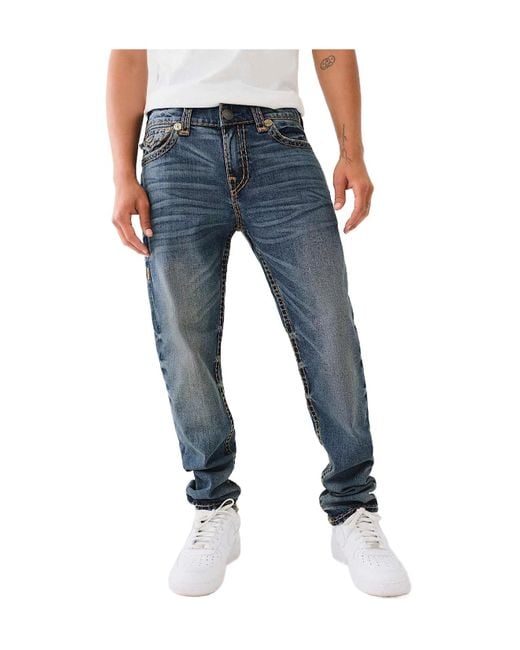 True Religion Blue Belt-Loop Jeans for men