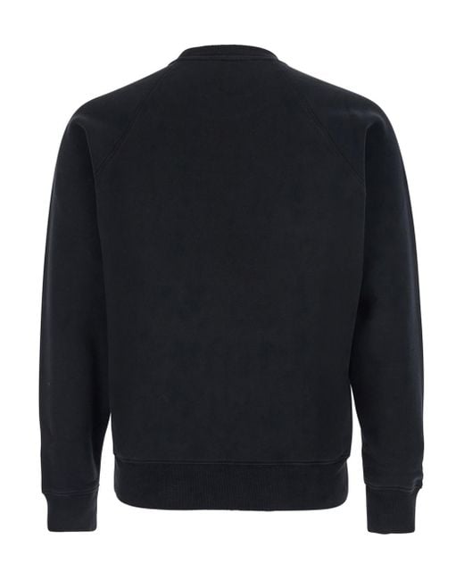 Tom Ford Blue Raglan-Sleeve Crewneck Sweatshirt for men