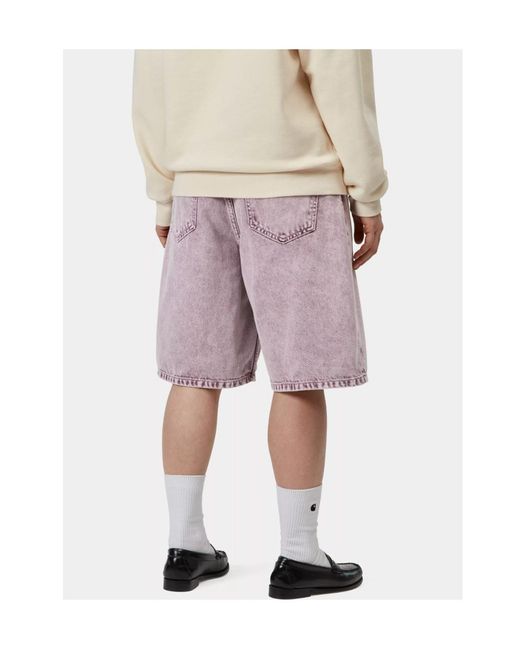 Carhartt Purple Wip Brandon Denim Shorts