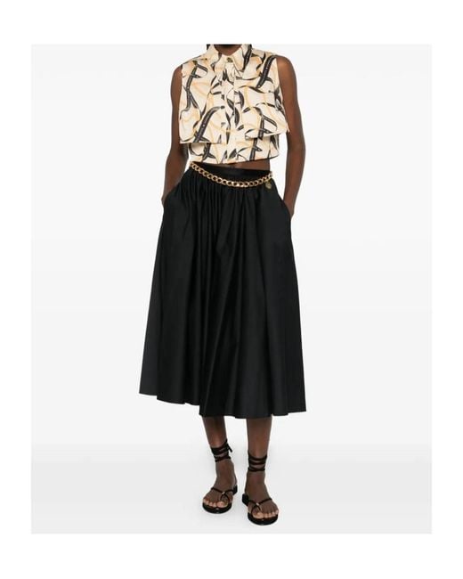 Elisabetta Franchi Black Embellished Skirt