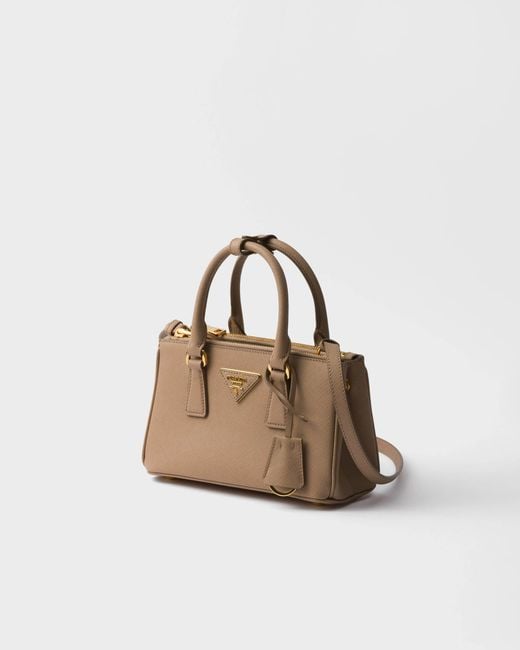 Prada Brown Galleria Mini Saffiano Leather Bag