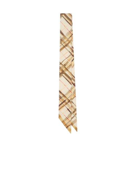 Burberry Metallic Checked Reversible Scarf