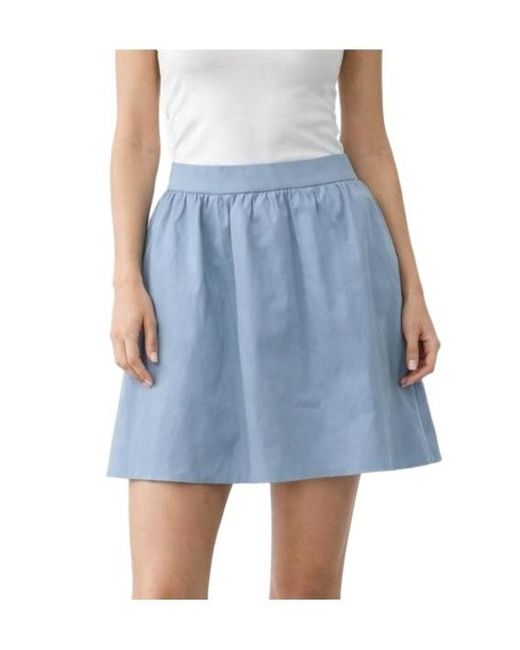 RED Valentino Blue Elastic Waist Midi Skirt