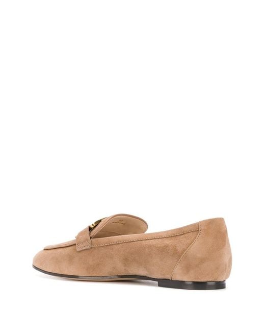 Tod's Natural Kate Buckle Detailed Loafers