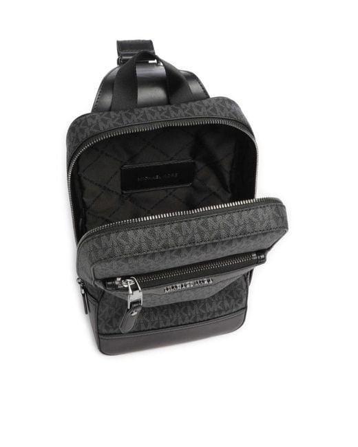 Michael Kors Black Hudson Sling Bag Imitation Leather for men
