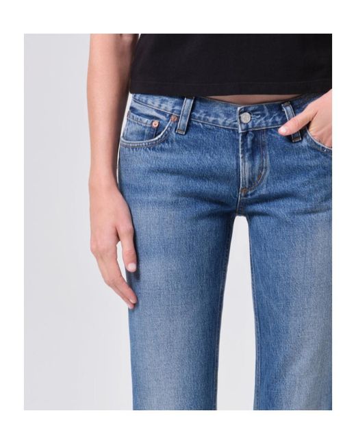 Agolde Blue Low-Rise Bootcut Jeans