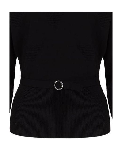 Emporio Armani Black Logo Jacquard Pullover