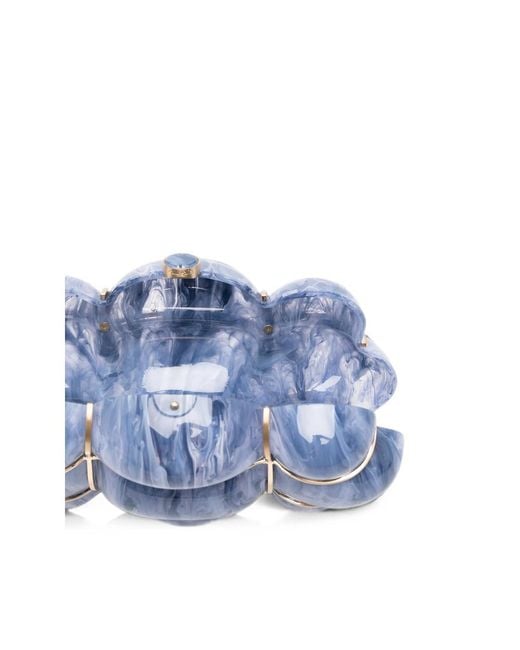 Cult Gaia Blue Irregularly Shaped Clutch