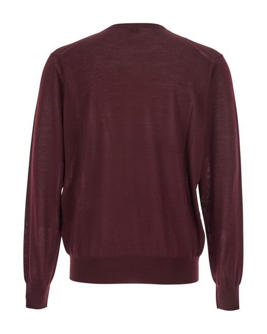 Saint Laurent Purple Long-Sleeved Sweater for men