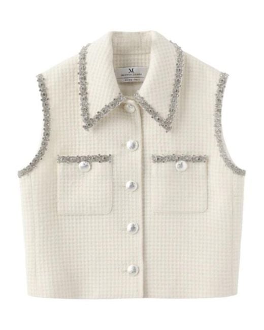 Marissa Chiara Natural Sleeveless Vest