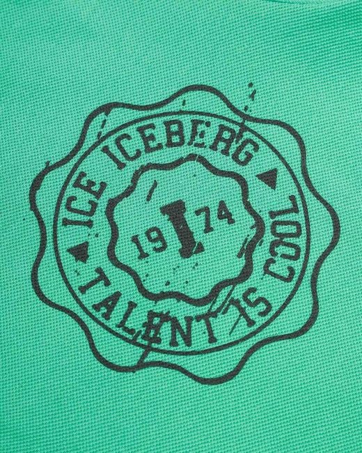 Iceberg Green Logo Polo Shirt for men