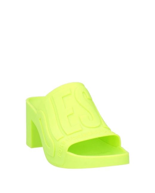 DIESEL Green Minimalist Leather Sandals
