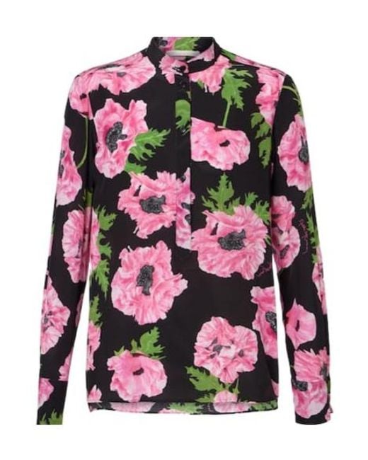 Stella McCartney Pink Floral Silk Shirt