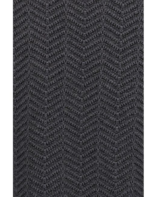 Brioni Gray Chevron-Knitted Cashmere Jumper for men