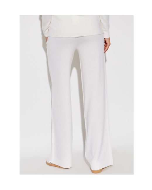 Max Mara White Zigote Wide-Leg Trousers