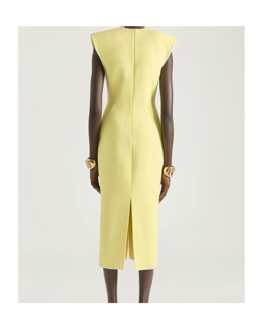 Givenchy Yellow V-Neck Pencil Dress