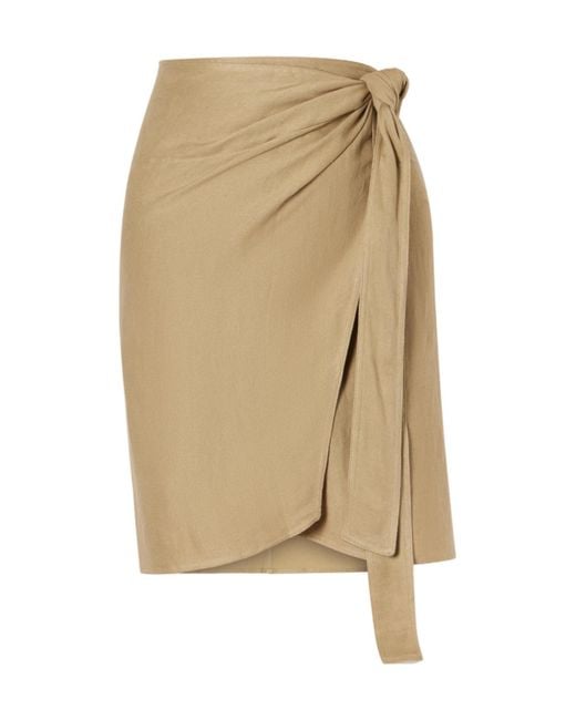 Totême  Natural Tie-Waist Skirt