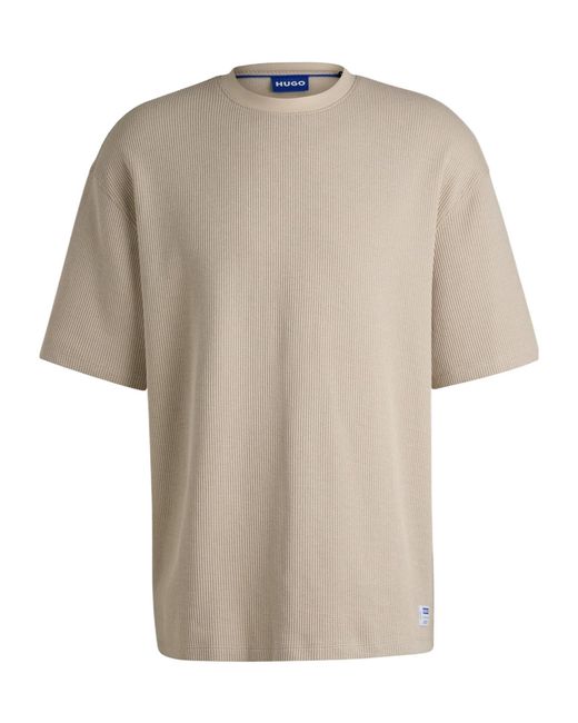 Boss White Logo Crew-Neck T-Shirt for men