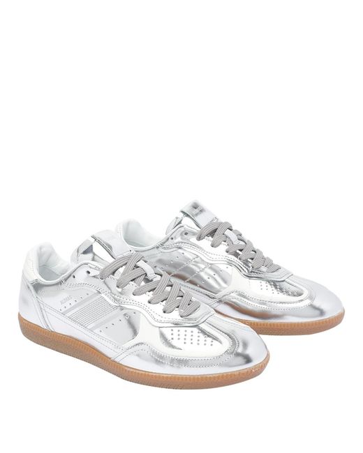 Alohas White Textured Low-Top Sneakers