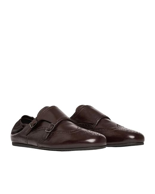 Scarosso Brown Johnny Monk-Strap Shoes for men