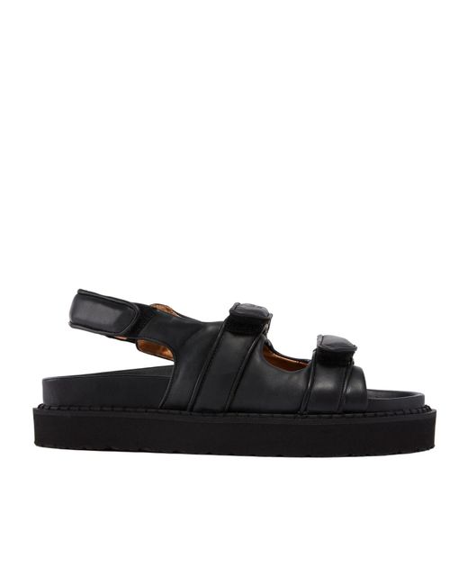 Isabel Marant Black Leather Sandals