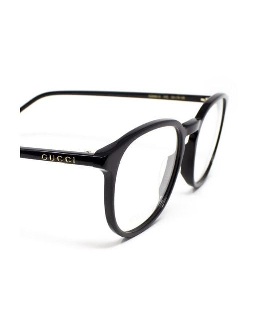 Gucci White Eyewear Round Frame Glasses for men