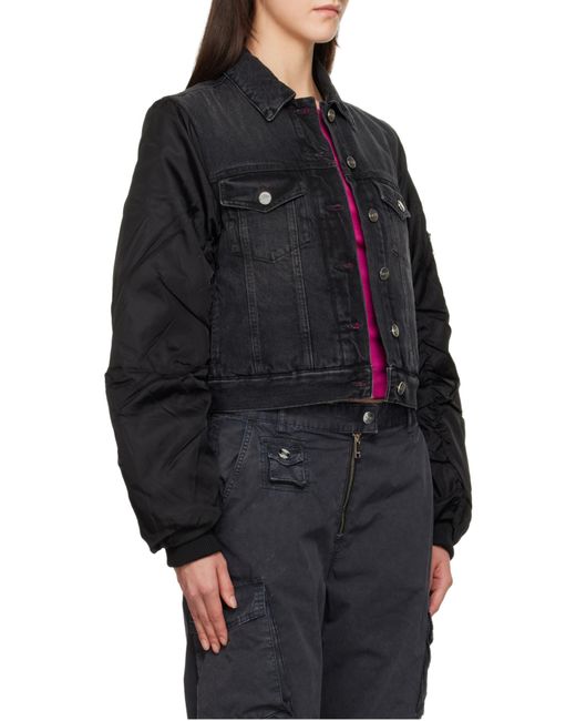 Ganni Black Rigid Denim Jacket