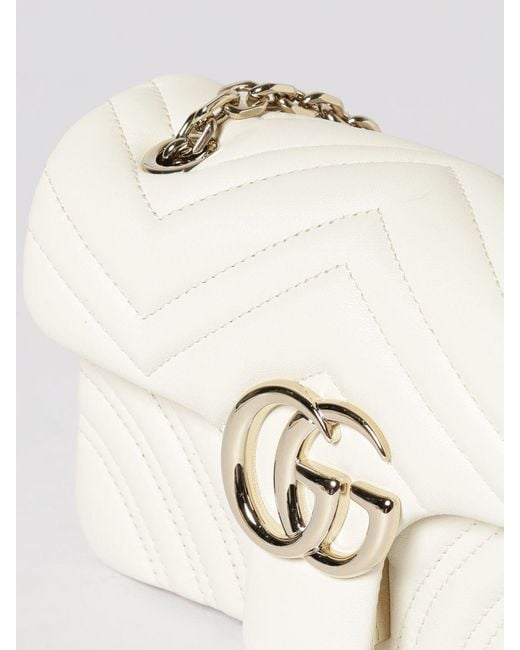Gucci Natural Gg Marmont Small Shoulder Bag
